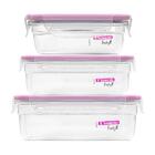 Potes Herméticos De Plástico Freshy 6 Peças Roxo - Sanremo