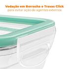 Potes Herméticos De Plástico Freshy Com Divisória 3 Peças 730