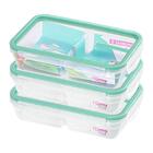 Potes Herméticos De Plástico Freshy Com Divisória 3 Peças 730