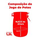 Potes Herméticos De Vidro Com Tampa De Madeira 1,2l 2 Peças -