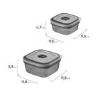 Potes Herméticos Electrolux De Plástico Cinza Escuro Retangul