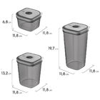 Potes Herméticos Electrolux De Plástico Cinza Escuro Retangul