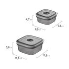 Potes Herméticos Electrolux De Plástico Cinza Escuro Retangul