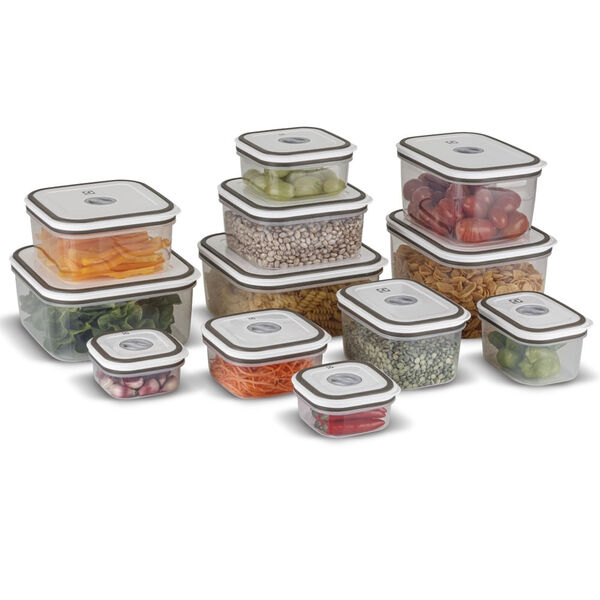 Potes Herméticos Electrolux De Plástico Cinza Retangular Com