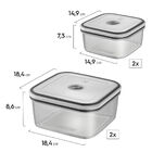 Potes Herméticos Electrolux De Plástico Cinza Retangular Com