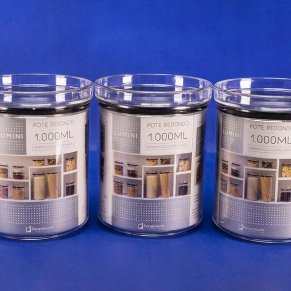 Potes Hermeticos Lumini 3 Peças -1.000ml - Cod:kit0039