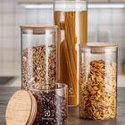 Potes Herméticos Porta-mantimentos Com Tampa De Bambu