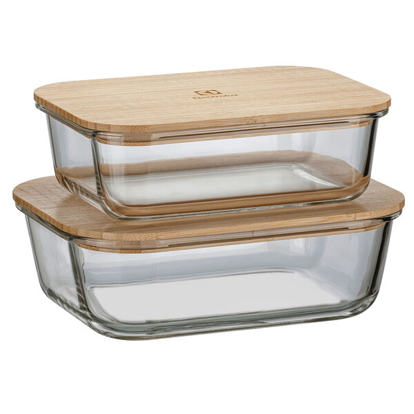 Potes Herméticos Refratários Com Tampa De Bambu