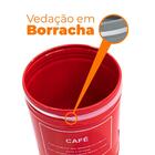 Potes Para Café E Açúcar Vermelho Redondo 2 Peças 1,65l - Cas