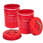 Potes Para Café E Açúcar Vermelho Redondo 2 Peças 1,65l - Cas