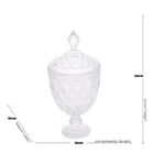 Potiche / Bomboniere Com Pé De Cristal Diamond Transparente