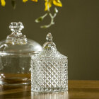 Potiche Bomboniere 10x6x6cm Vidro Transparente