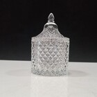 Potiche Bomboniere 10x6x6cm Vidro Transparente