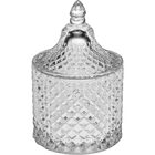 Potiche Bomboniere 10x6x6cm Vidro Transparente