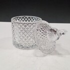 Potiche Bomboniere 10x6x6cm Vidro Transparente