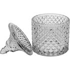 Potiche Bomboniere 10x6x6cm Vidro Transparente