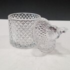 Potiche Bomboniere 10x6x6cm Vidro Transparente