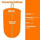 Potiche Cerâmica C/ Tampa 10 X 15 Cm Lines Rosa Lyor