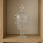 Potiche De Vidro Transparente Relíquia Com Tampa – Jolitex Me