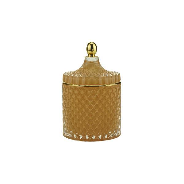 Potiche Decorativa Em Vidro Royal Decor 11x17cm Laranja