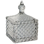 Potiche Decorativo Bomboniere Quadrado Home&co Com Tampa Vidr