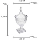 Potiche Decorativo Com Pe Cristal Brandon 18 5x 38 5cm Lyor 3