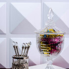 Potiche Decorativo Com Pe De Cristal Santorini Lyor 7448