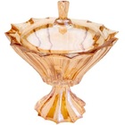 Potiche Decorativo Cristal C/pe E Tampa Paradise Ambar 22x24c