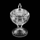 Potiche Decorativo Cristal Com Pe Queen 14x22cm Wolff 28000