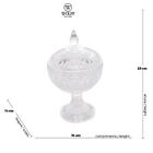 Potiche Decorativo Cristal Com Pe Queen 14x22cm Wolff 28000