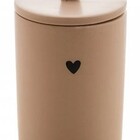 Potiche Decorativo De Ceramica Heart Bege 10x10x12cm