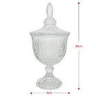 Potiche Decorativo De Cristal Com Pé Dublin 24cm 7534 Lyor