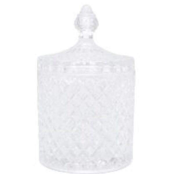 Potiche Decorativo De Cristal Com Tampa Litt 8,5x 8,5x 14,5cm