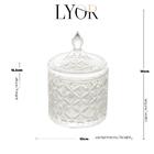 Potiche Decorativo De Cristal Lile Transparente 15,5cm