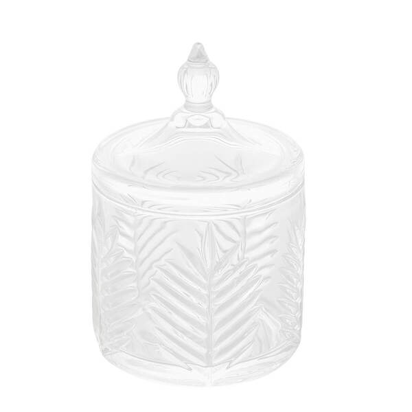 Potiche Decorativo De Cristal Palmeira 15cm Lyor