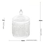 Potiche Decorativo De Cristal Palmeira 15cm Lyor