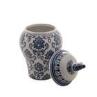 Potiche Decorativo Porcelana Azul/branco 61368 Rojemac