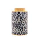 Potiche Decorativo Porcelana Azul/branco 61378 Rojemac