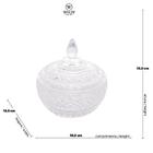 Potiche Decorativo Wolff Lys De Cristal 11cm X 12cm