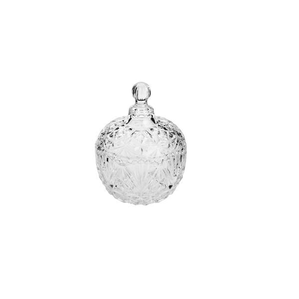 Potiche Em Vidro Com Tampa Prestige Stars 14 5x19 5cm Incolor