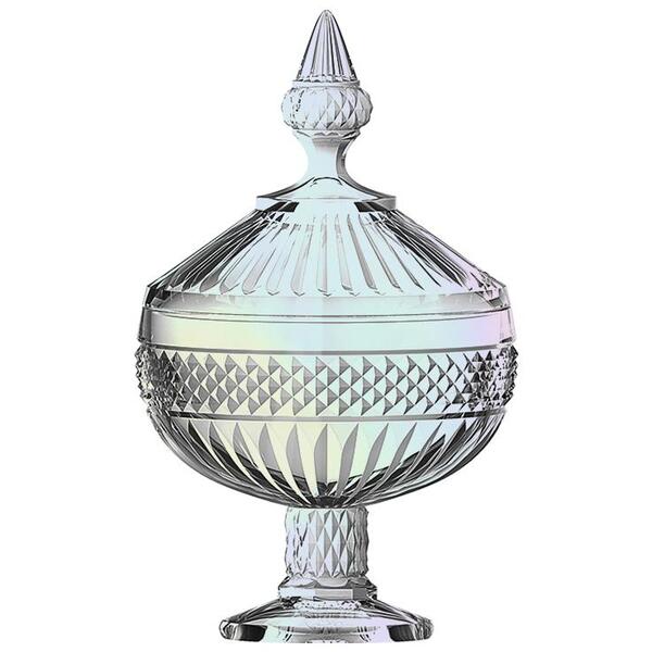 Potiche Palace Em Cristal Com Pe D12xa21,2cm Cor Furta-cor