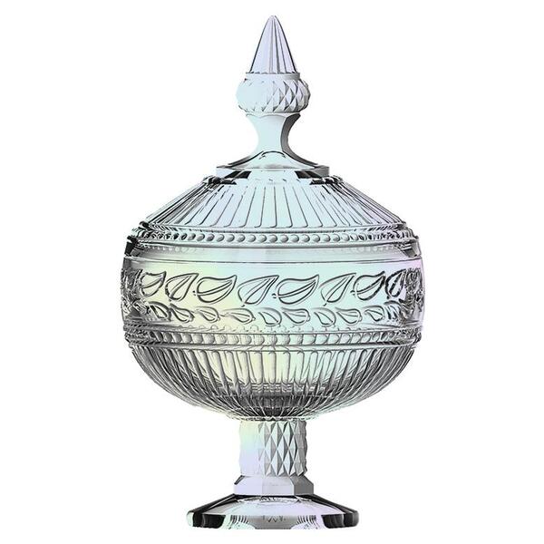 Potiche Republic Em Cristal Com Pe D12xa21,2cm Cor Furta-cor