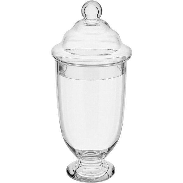 Potiche Vidro 27x12x12cm Transparente Decorativo Baleiro