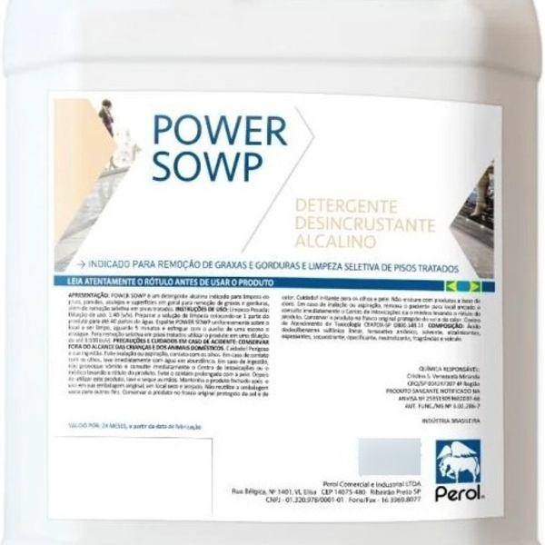 Power Sowp Detergente Alcalino Pisos Toldos Guarda Sol Cadeira