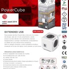 Powercube Extended Pwc-x4u/3m Elg Cinza 4 Tomadas + 2 Usb Com