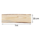 Prancha de Madeira Rústica Pinus Natural 35x4,5x100cm Madvei