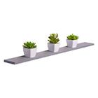 Prateleira 100 X 20cm Cinza Claro Suporte Invisível