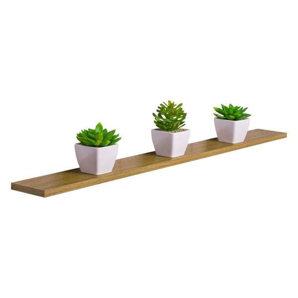 Prateleira 100 X 20cm Freijó Suporte Invisível