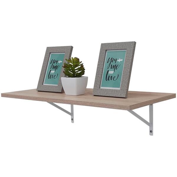 Prateleira 100 X 30cm Carvalho Com Mão Francesa