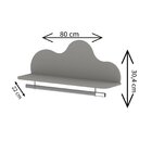 Prateleira 100% Mdf Com Cabideiro Em Alumínio Infantil Com De